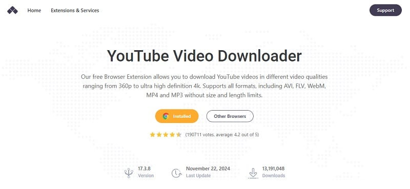 addoncrop youtube downloader extension