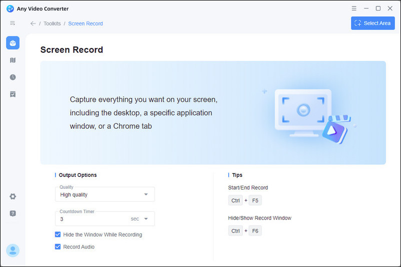 avc screen record part of youtube video