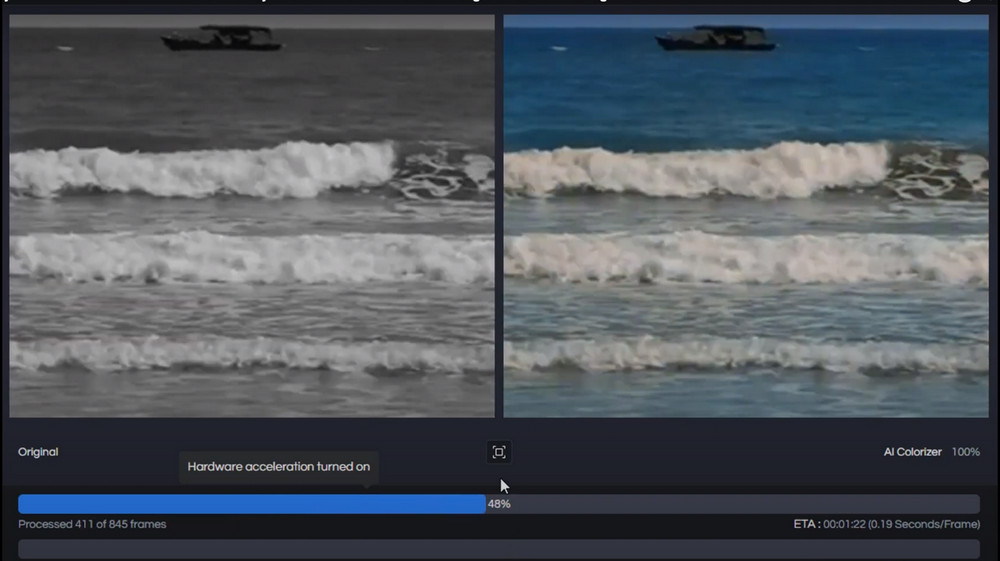 colorize landscape video footage
