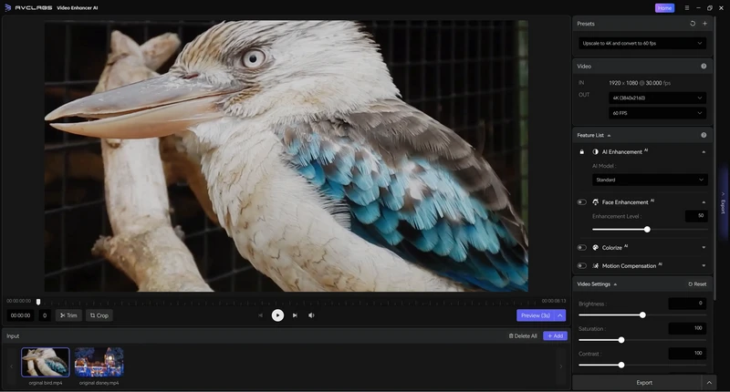 avclabs video enhancer ai vest video editing software
