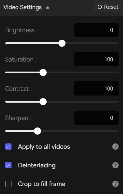 avclabs video settings