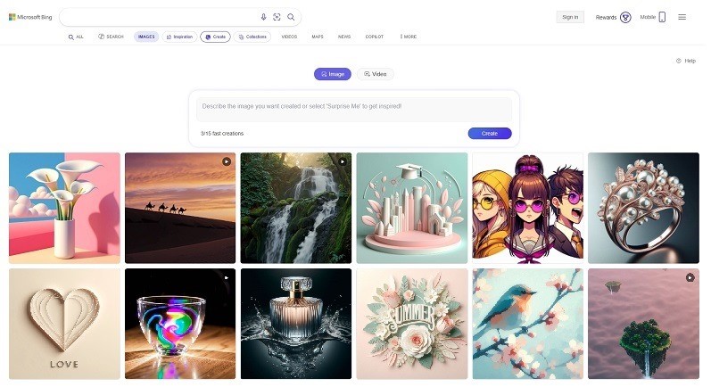 bing ai image generator
