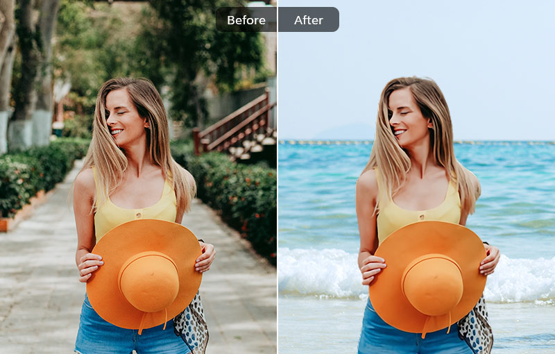 blend the cutout image into other photos