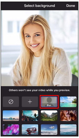 blur background teams before meeting android