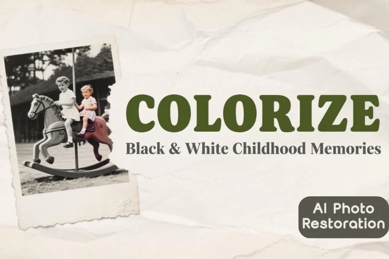 colorize black and white childhood photos