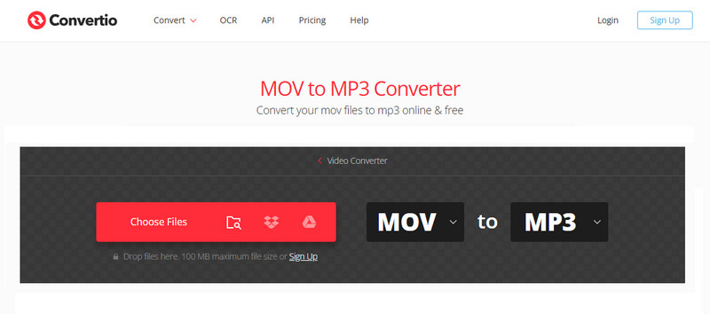 convertio mov to mp3