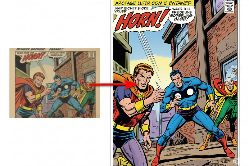 enlarge and enhance vintage comic book scans