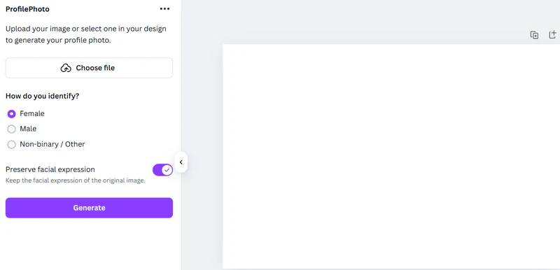 generate your headshots in canva ai