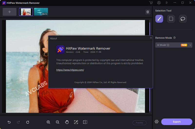 hitpaw video watermark desktop