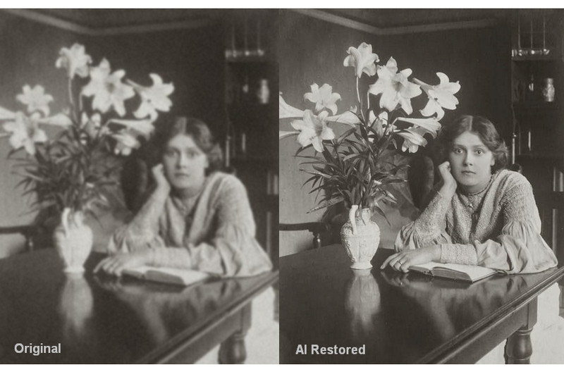 make old photos restoration with AI