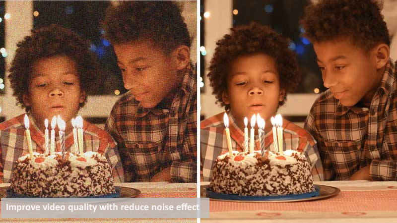 improve video quality with adobe reduce noise effect