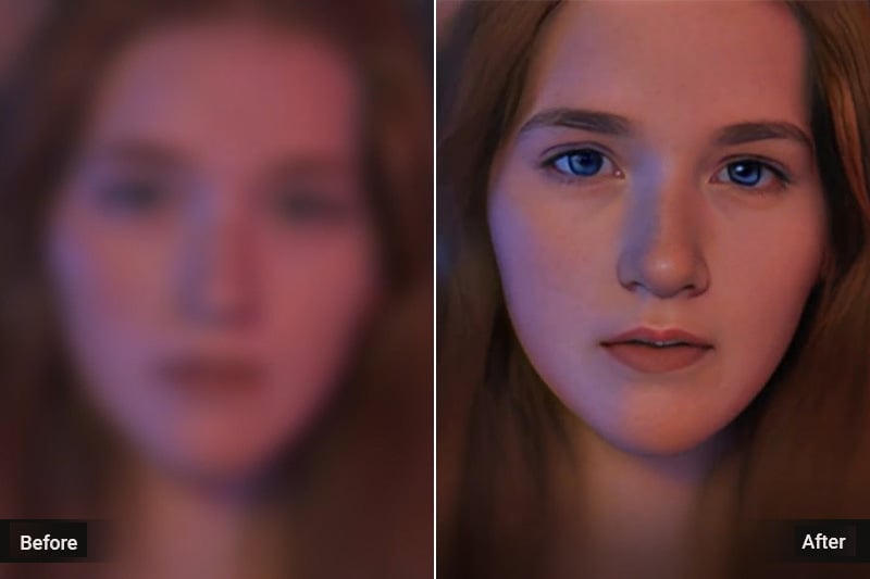 restore extremely blurry faces in videos.