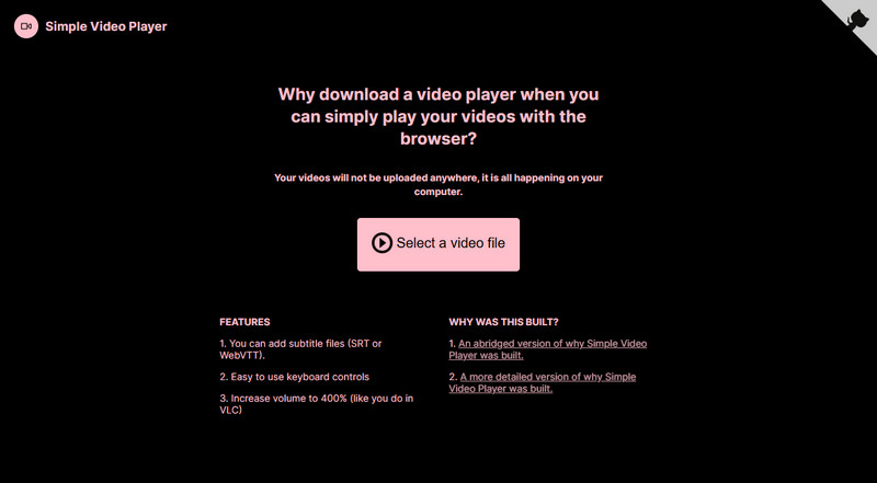 simple video player mp4 video player online