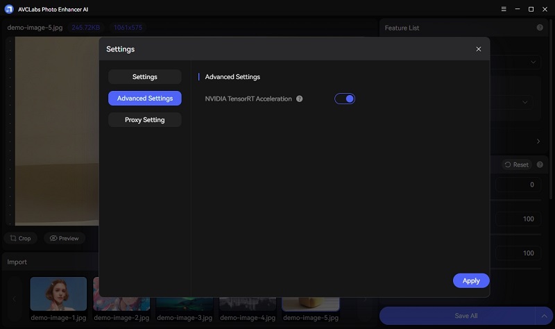advanced settings