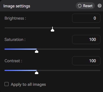 image settings