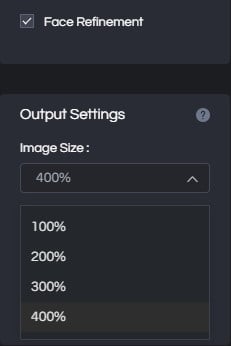 Set the output size and directory