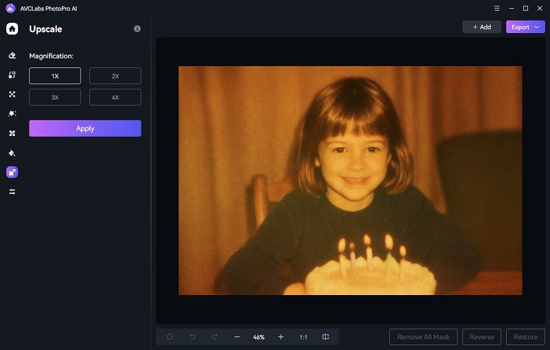 how to upscale childhood photo