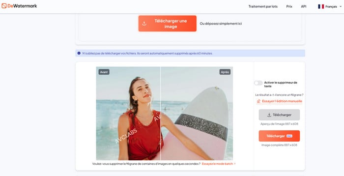 DeWatermark : Éliminez les filigranes de vos images grâce à l'IA