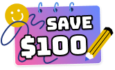 100 off